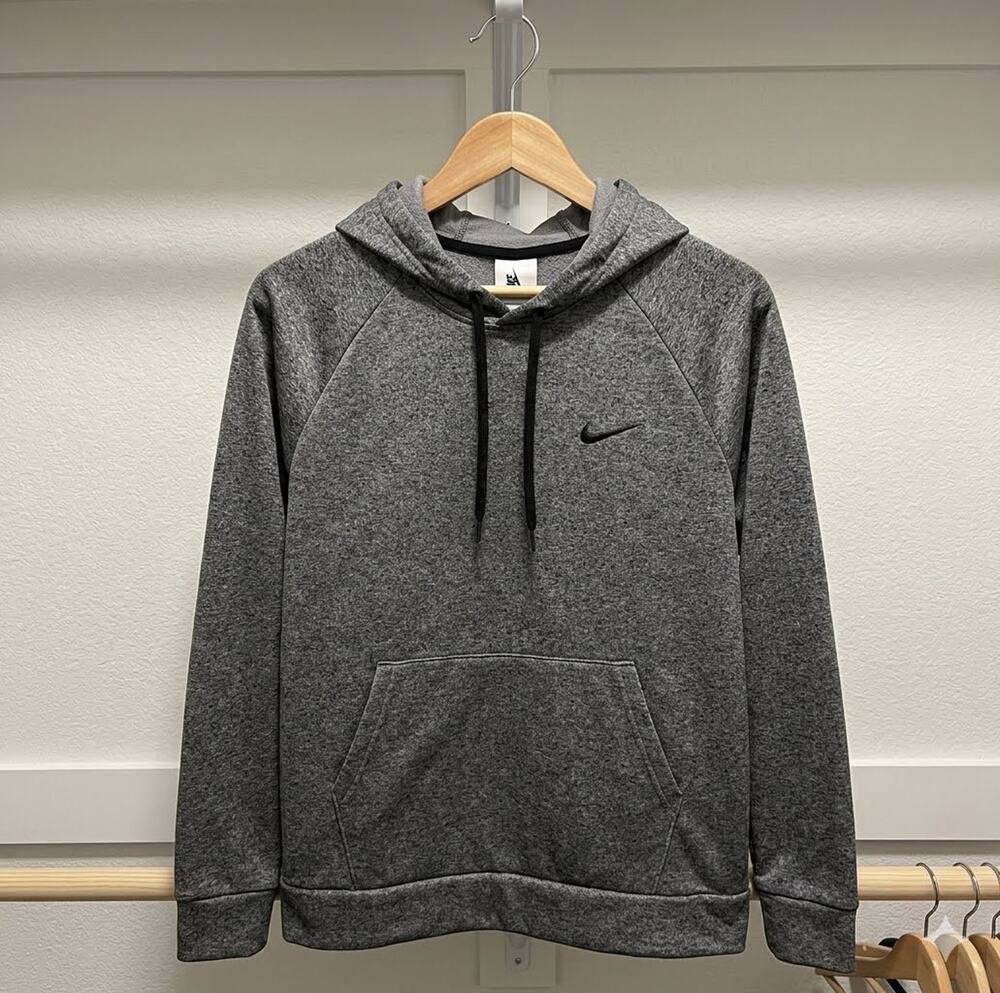 Nike Therma-FIT Men's Gray Pullover Hoodie Fleece Logo Drawstring XL Nike sports